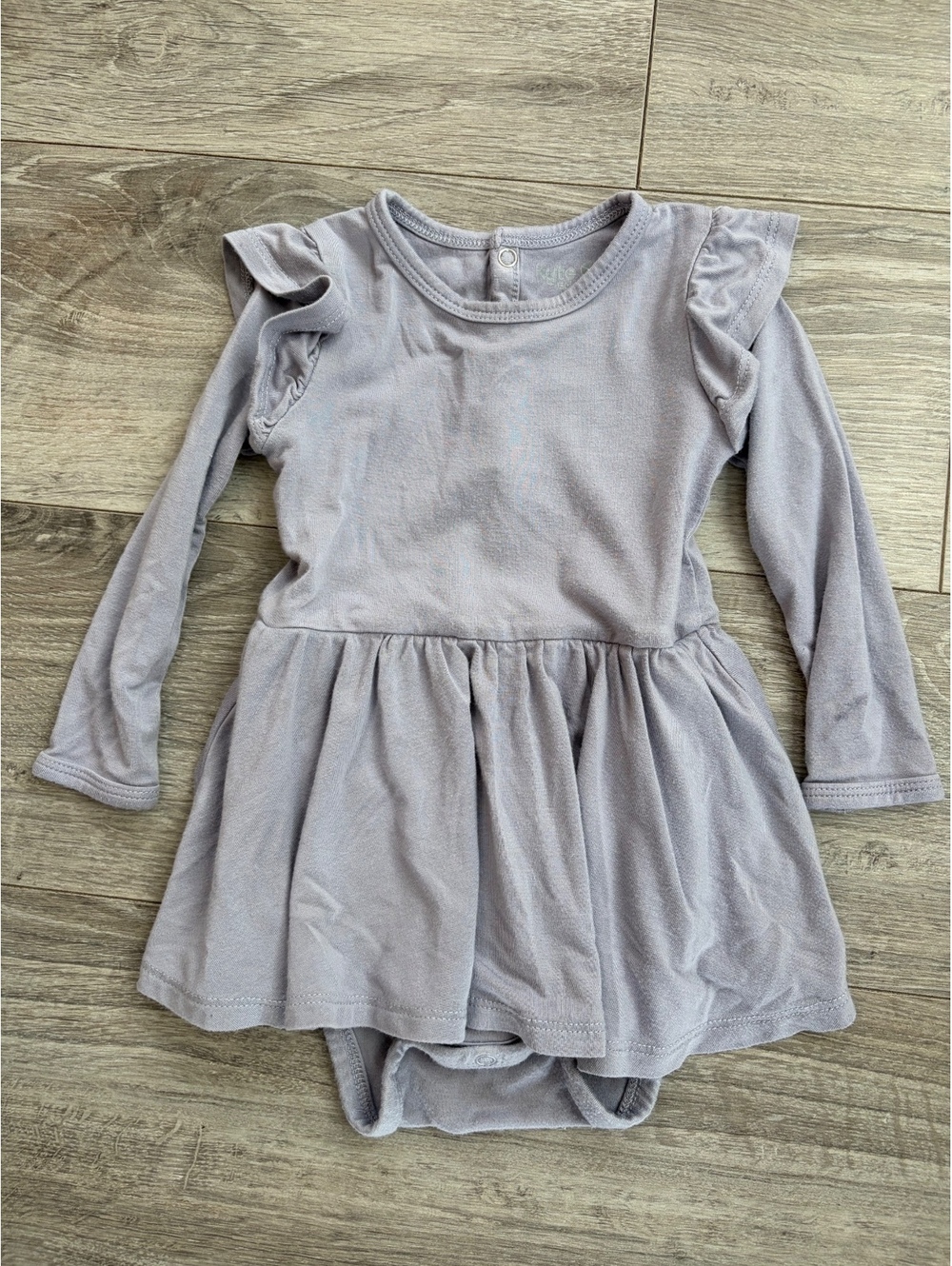 Kyte Baby Lavender Long Sleeve Ruffle Dress - 6-12 Months